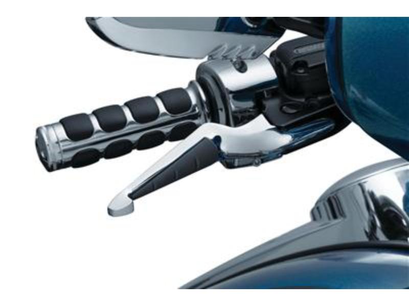 ISO Hand Control Rubber Grip Levers, Chrome