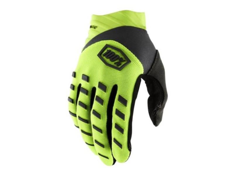 Picture of 100 Percent 10001-00005 Airmatic Gloves&#44; Fluorescent Yellow & Black - Youth Medium
