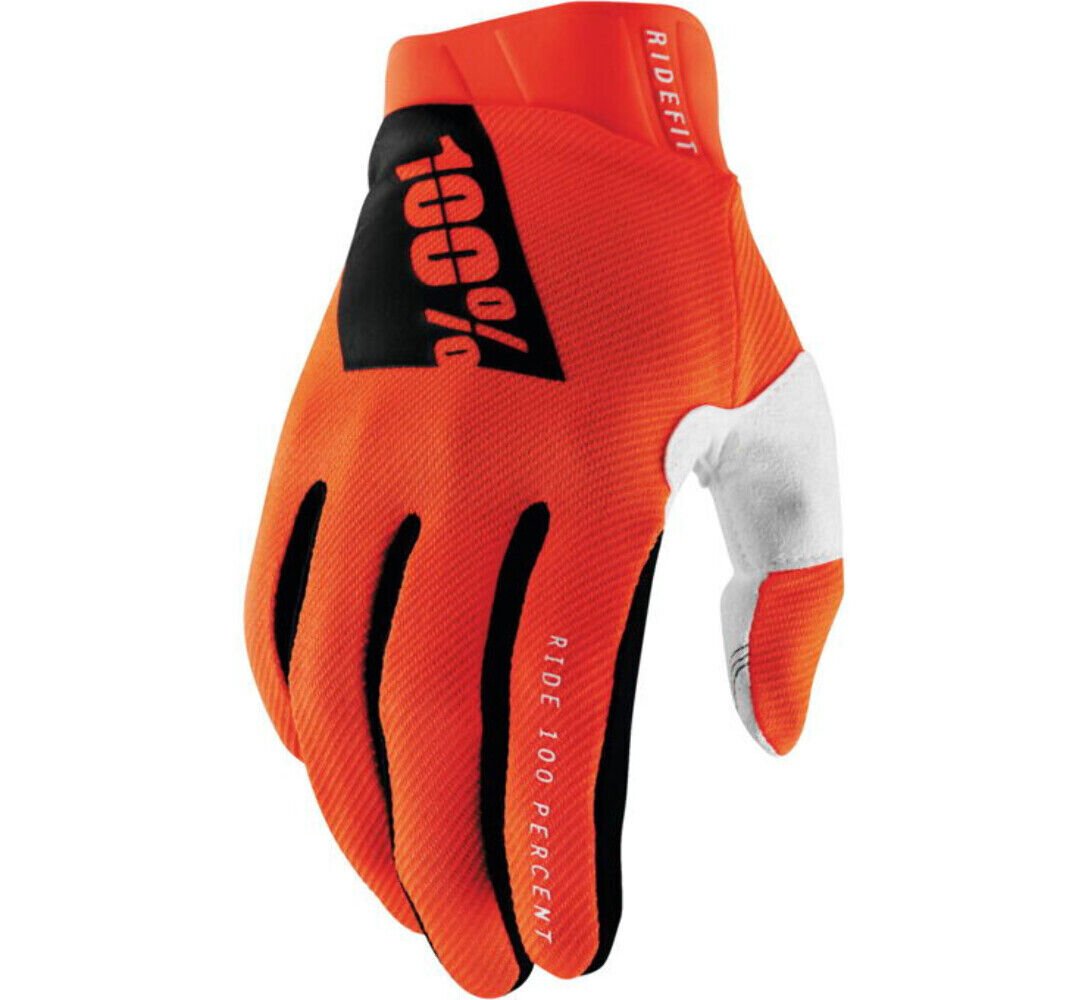 Picture of 100 Percent 10010-00009 Ridefit Gloves&#44; Fluorescent Orange - 2XL