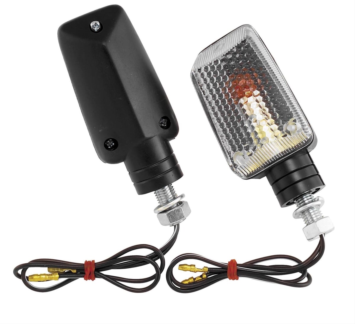 BikeMaster Universal Mini Stalk Marker Lights - Clear / Amber / Black