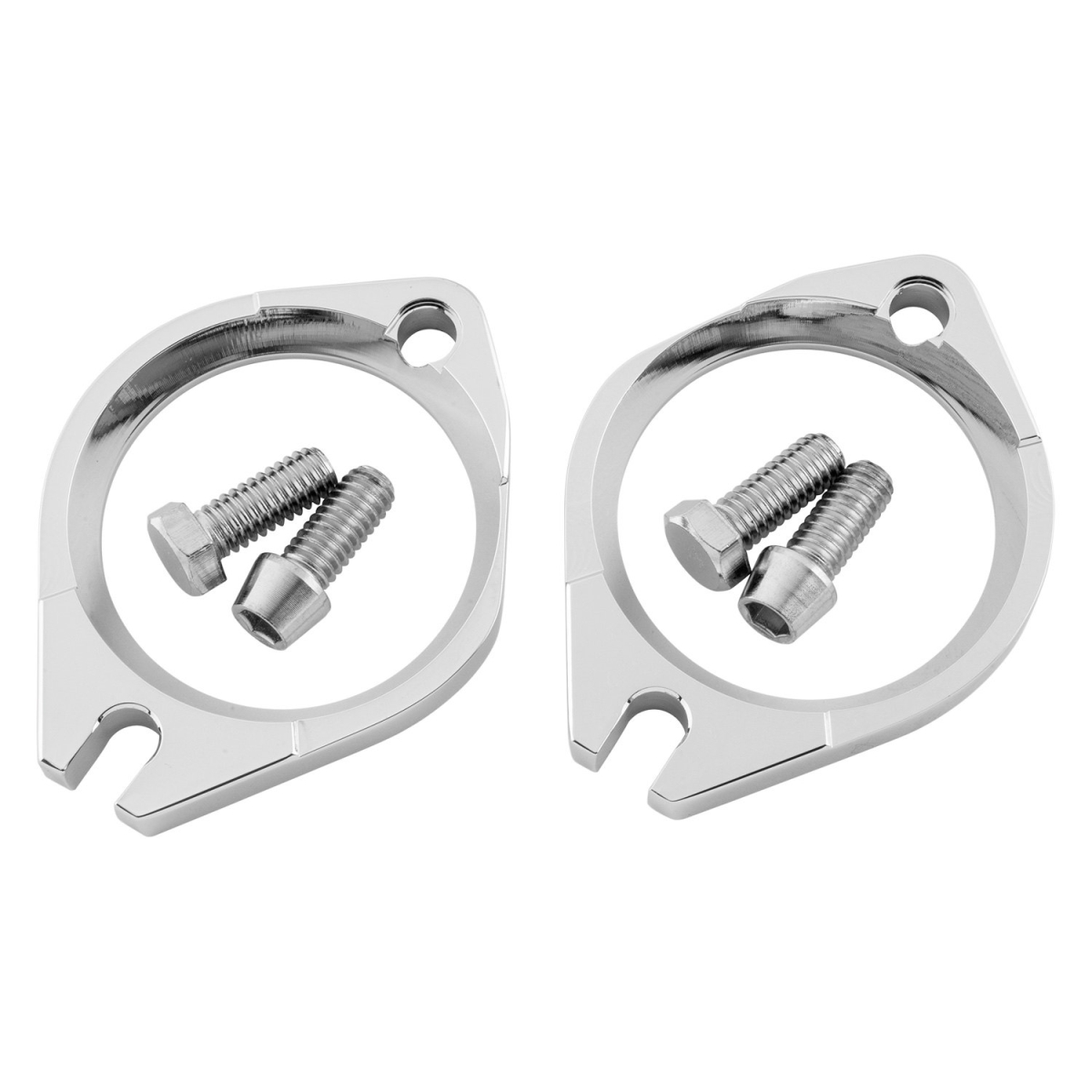 EFI Raw Flange Set - Chrome - Dyna Super Glide - High-Quality Aluminum