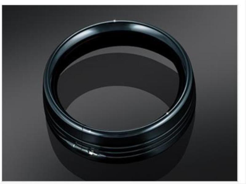 6916 7 in. Aluminum Headlight Trim Ring, Black