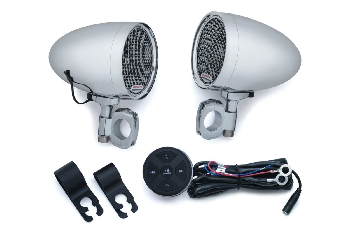 2712 Road Thunder Speaker Pods with Bluetooth Audio Controller, Chrome