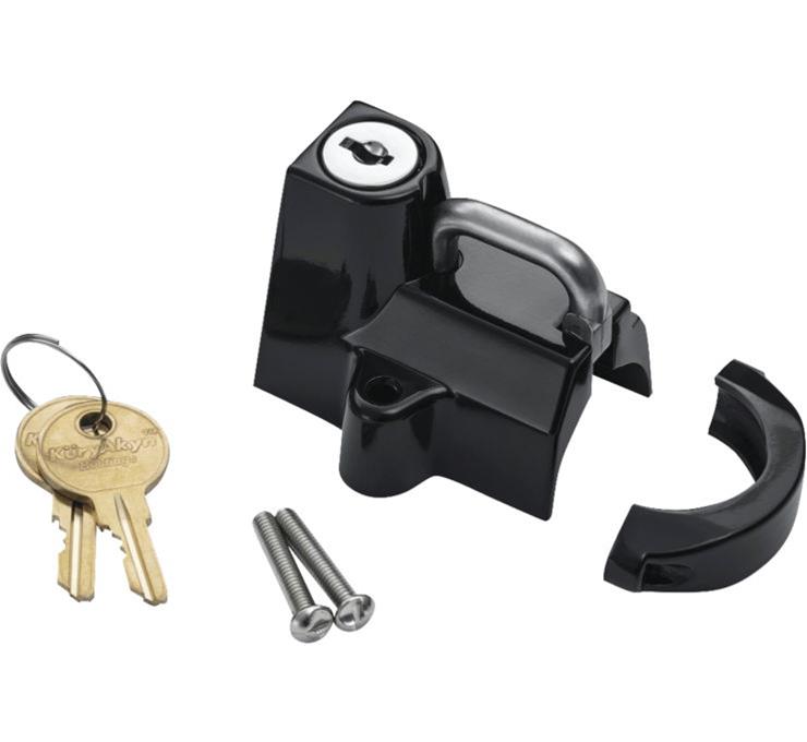 4619 1.25-1.5 in. Universal Helmet Lock, Black