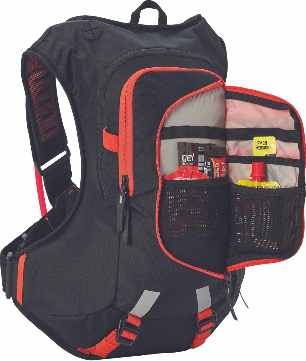 2123438 12 Liter Moto Hydro Hydration Pack, Black & Factory Orange