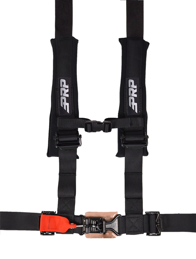 SB4.2LL 4.2 in. 4-Point Harness with Latch & Link Lap Belt, Black