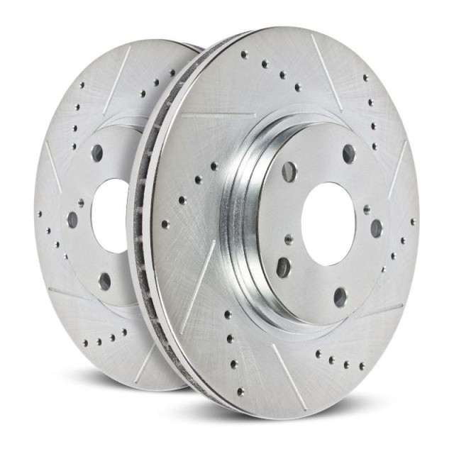 PowerStop AR85114XR Front Right Evolution Drilled & Slotted Rotor for 2006-2009 Ford LCF