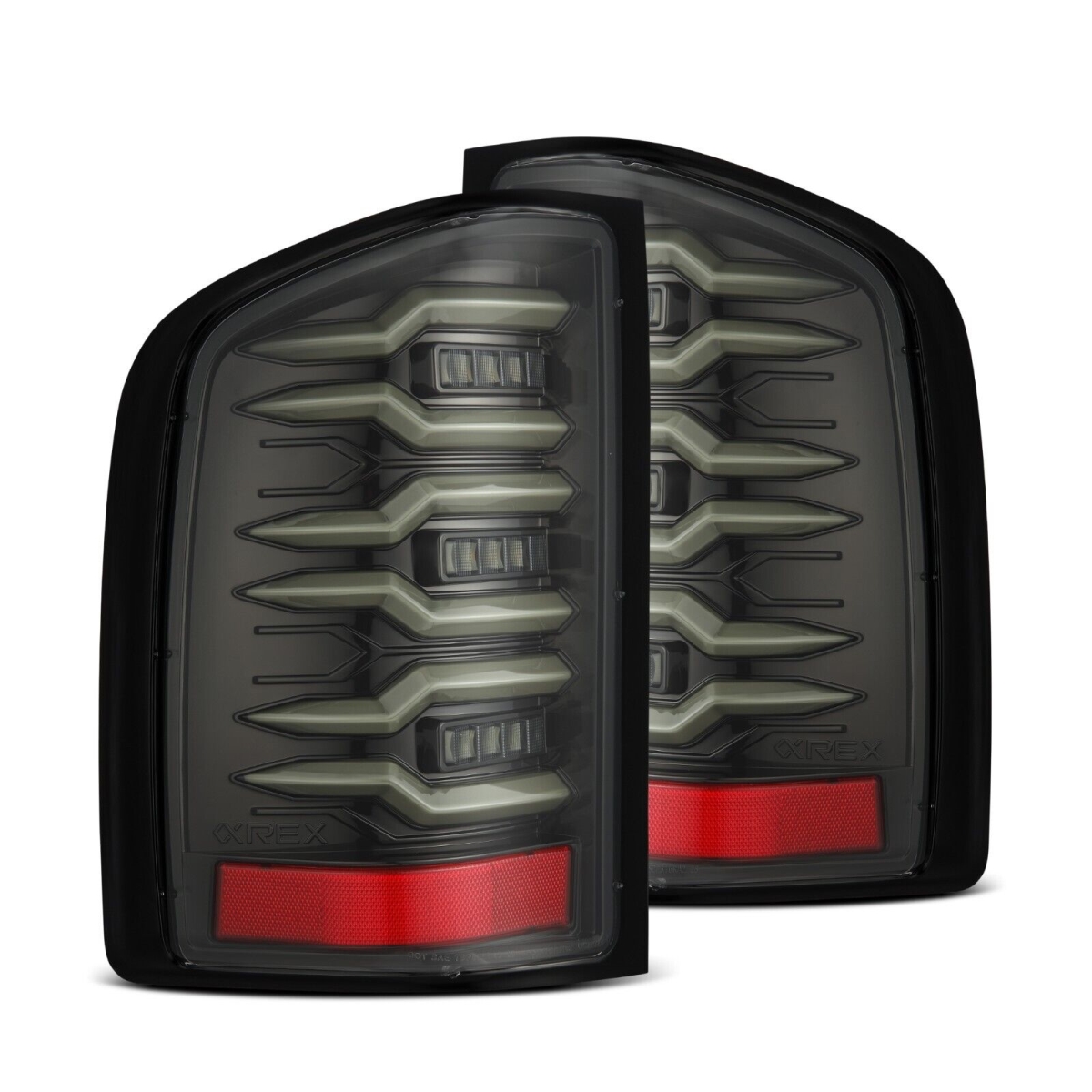620090 LUXX-Series LED Tail Lights for 2007-2013 Chevrolet Silverado 1500, Alpha Black