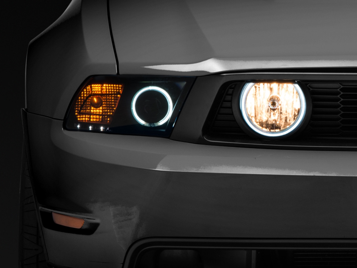 49134 LED Halo Fog Lights for 2005-2012 Ford Mustang GT, Smoked