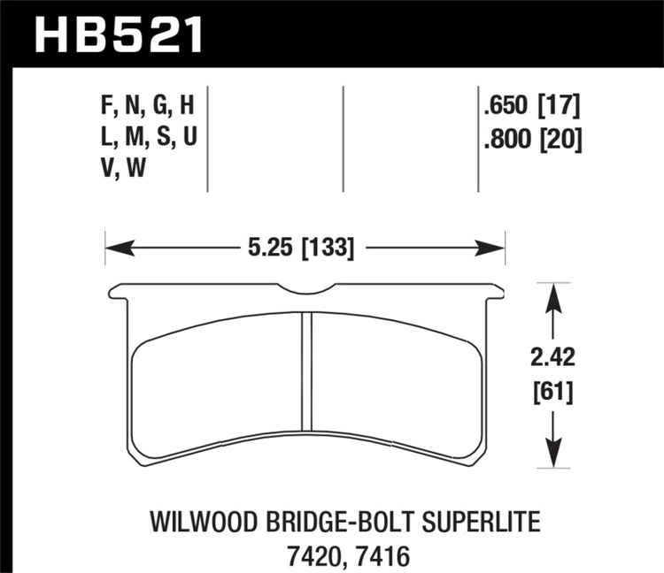 Hawk Performance HB521D.650 ER-1 Motorsport Brake Pads