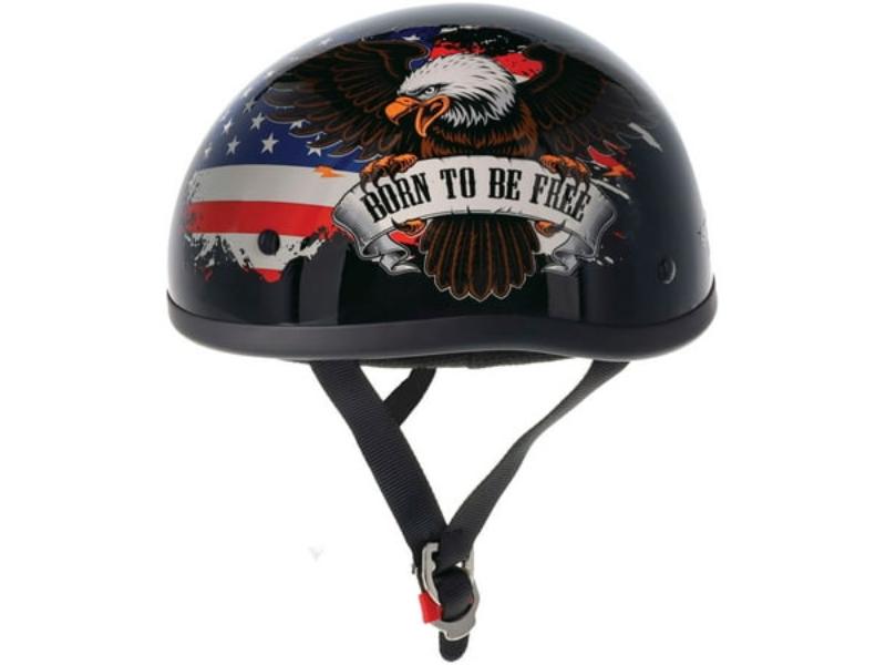 649533 Original Freedom Eagle Half Shell Helmet, Black - Large