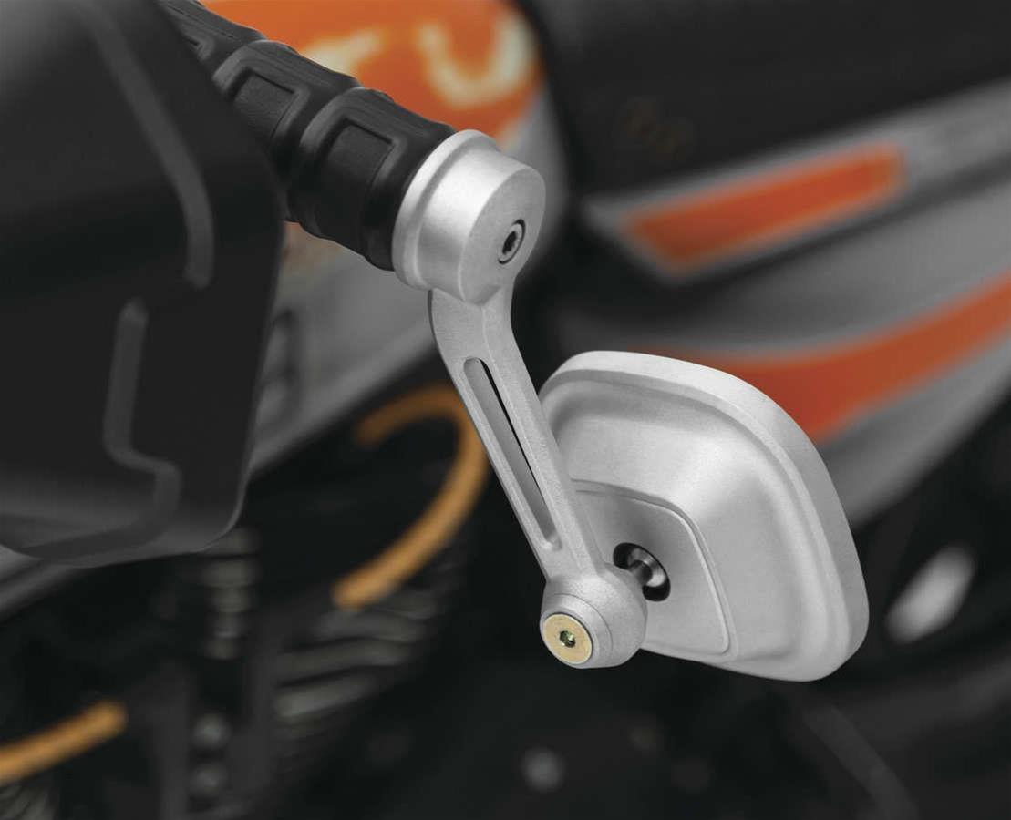 6656 Dillinger Bar End Mirrors, Silver