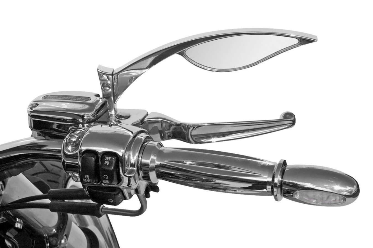 2556 Kellermann BL 1000 Collection Turn Signals, White & Amber Chrome