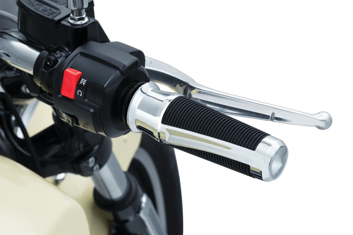 5768 Phantom Grips - Indian, Chrome