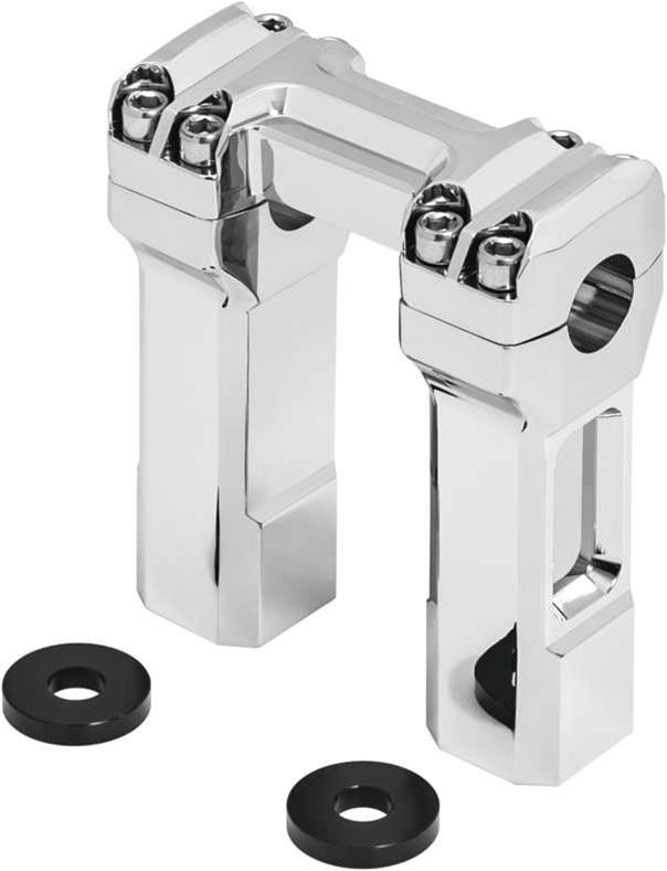 Chrome 5Inch Billet Handlebar Risers  Durable Design for Enhanced Comfort