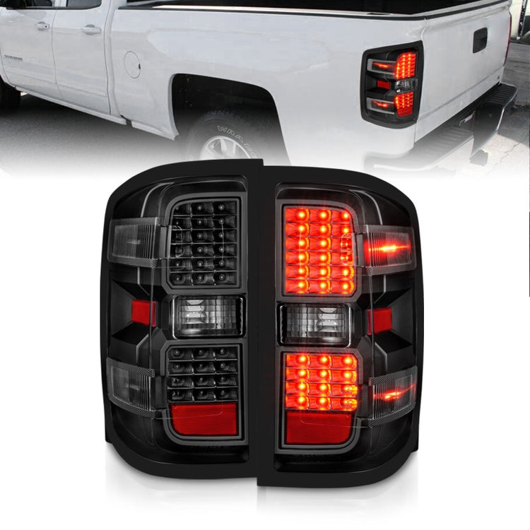 311423 Black LED Tail Lights for 2015-2019 Chevy Silverado 2500