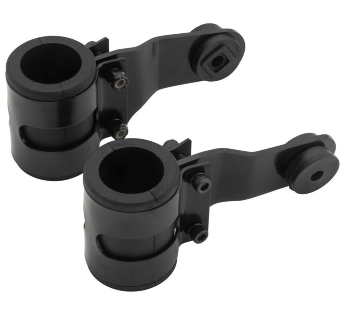 152415 35 mm Rubber Mount Headlight Brackets, Black
