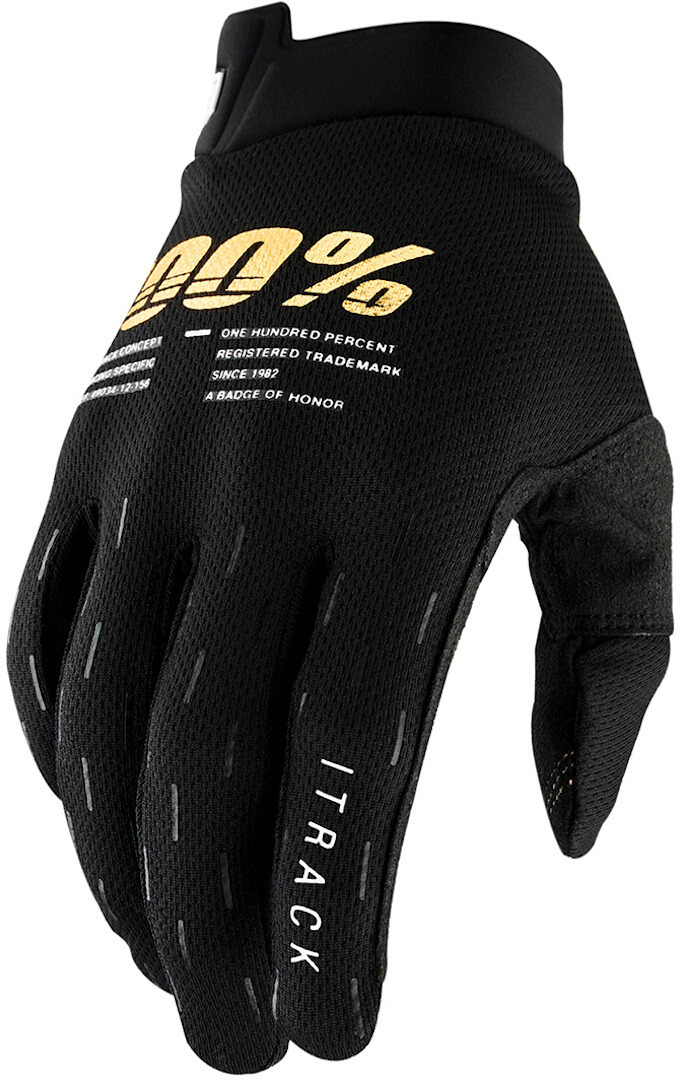 Picture of 100 Percent 10008-00009 Itrack Youth Motocross Gloves&#44; Black - 2XL