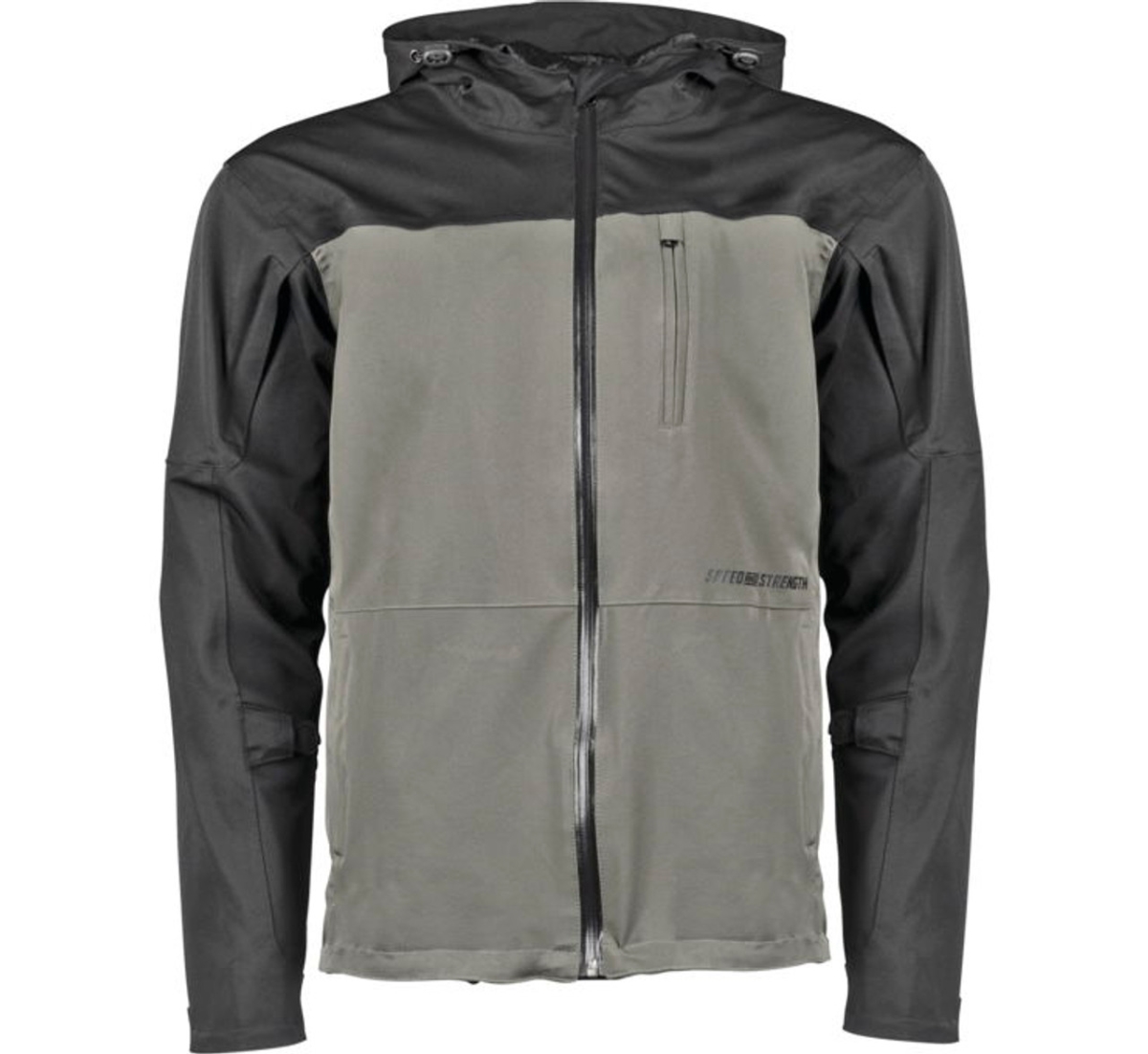 889500 Mens Fame & Fortune Textile Jacket, Black & Olive - Small
