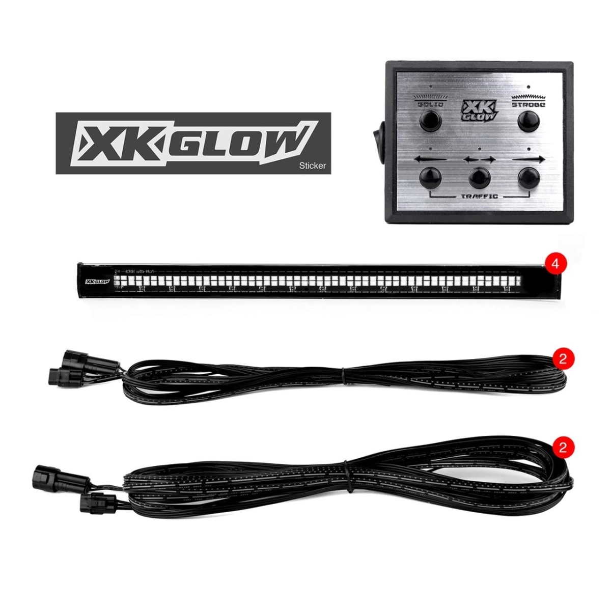 XKGLOW 1pc 12in Tube Plug n Play Strobe Light Series (XK052002-T-A , XK052002-T-B , XK052002-T-R , XK052002-T-W) (249366)