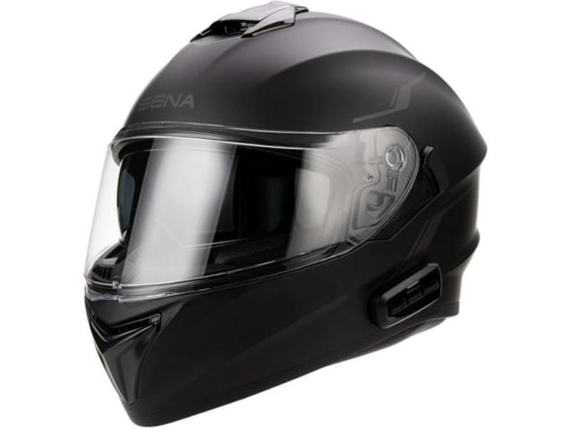Outforce Full Face Bluetooth Helmet, Matte Black - Large