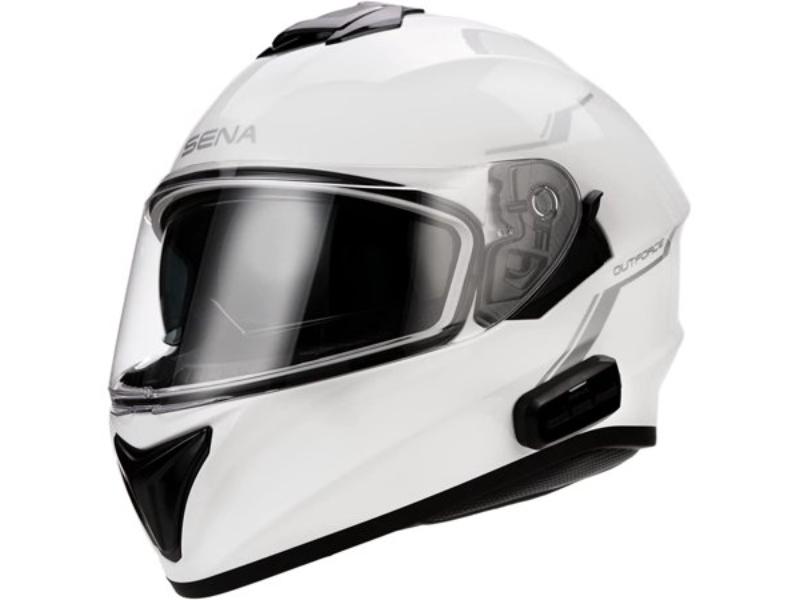 OUTFORCE-GW00S Outforce Full Face Bluetooth Helmet, White - Small