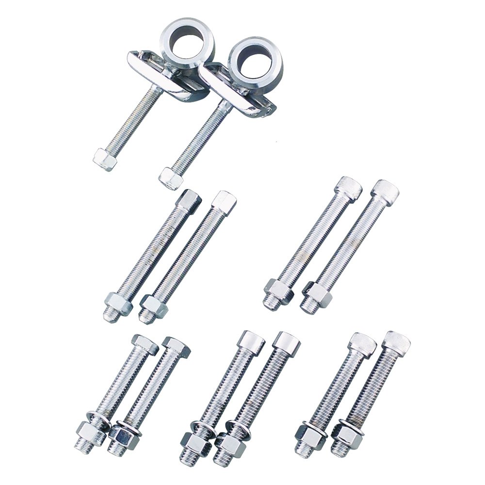 490006 Chrome Axle Adjusters for 1983-1984 Harley Davidson Disc Glide
