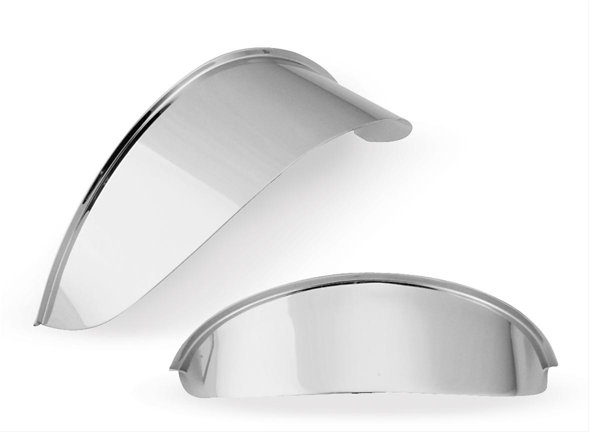 490522 5.750 in. Headlight Visor, Chrome
