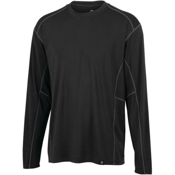 Men Lightweight Long Sleeve Base Layer Shirt, Dark Gray - Extra Large