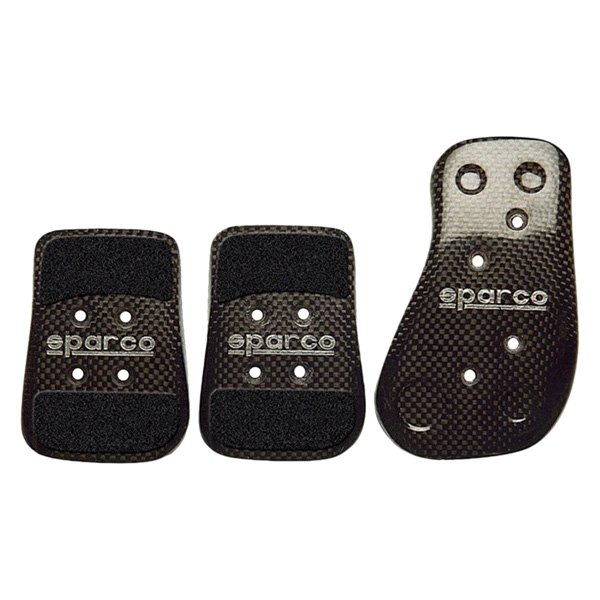 03783L Carbon Series Manual Gear Racing Shaped Short Pedal Set, Black