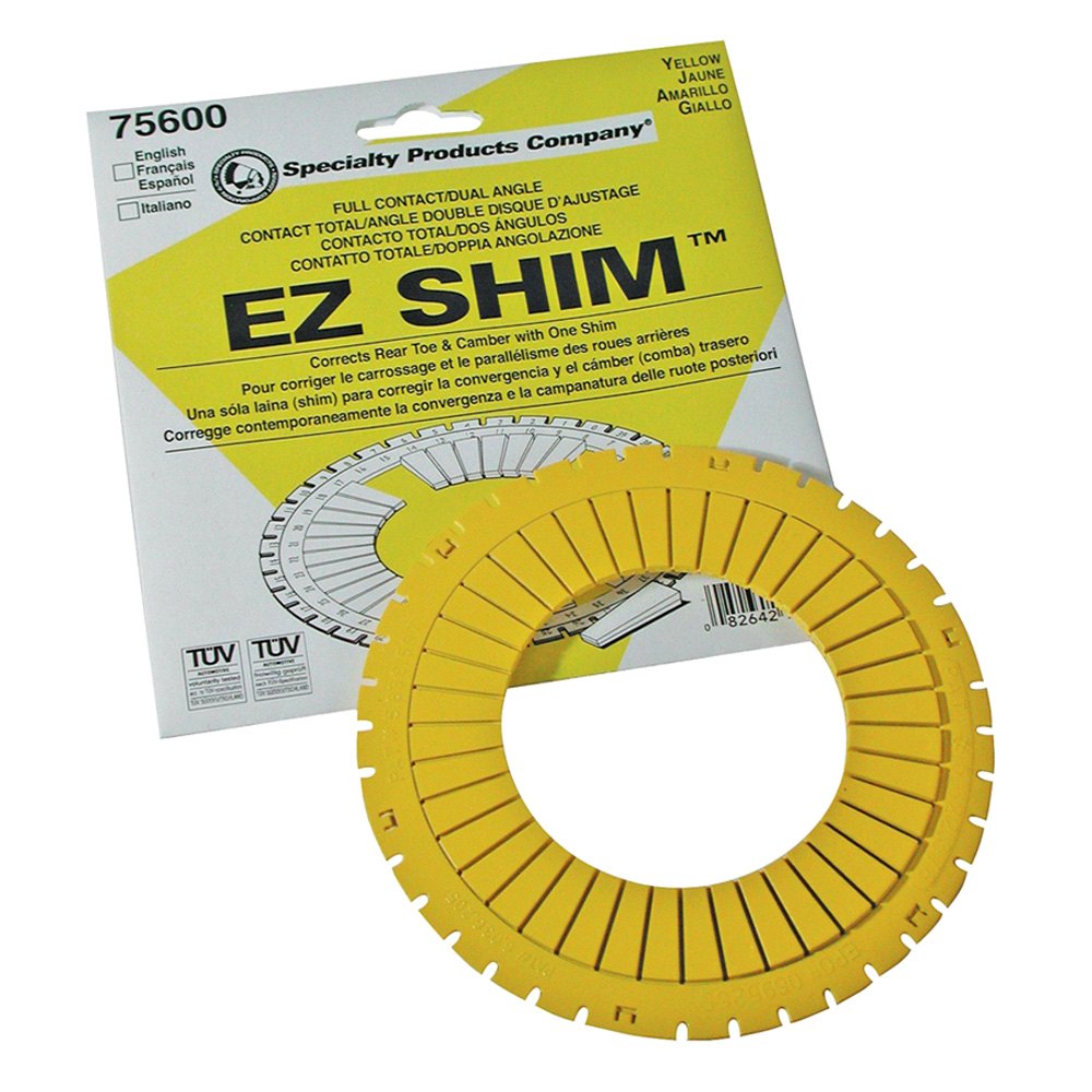 75600 EZ Shim Dual Angle Camber & Toe Shim, Yellow