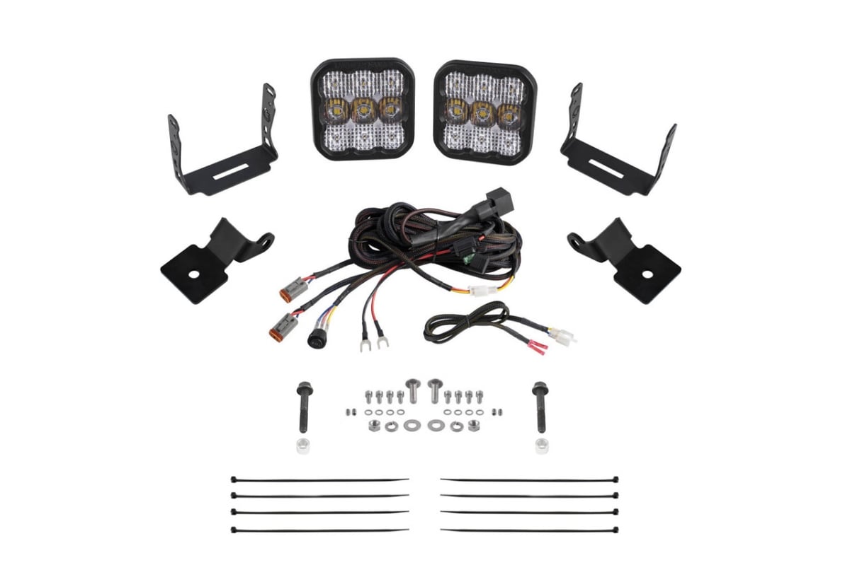 DD7852 14-18 Polaris RZR XP Stage Series SS5 A-Pillar Pod Kit - Pro White Combo -  Diode Dynamics