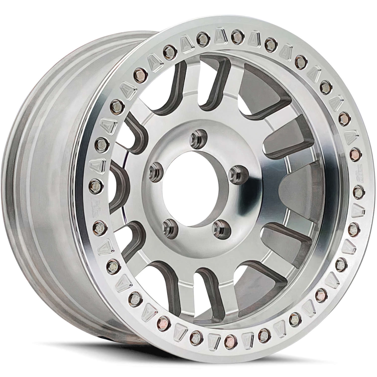 9314-2173M44 20 x 10 in. 5x127 BP, -44 mm Offset & 71.5 mm Hub 9314 Canyon Race Machined Wheel