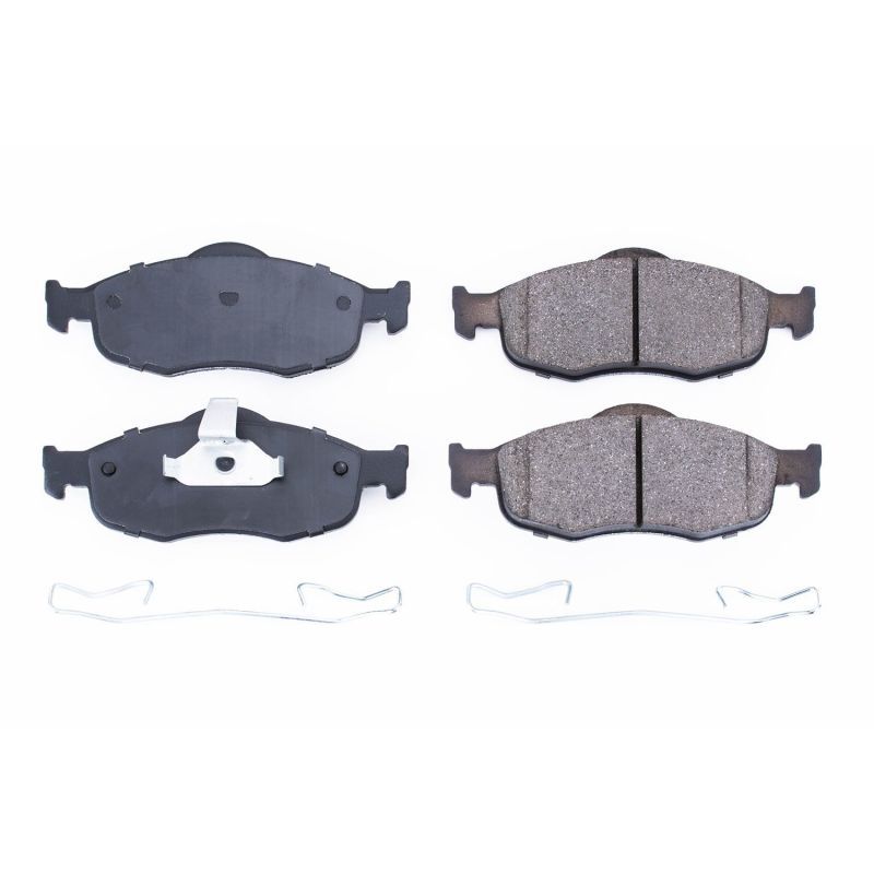 Front Z17 Evolution Ceramic Brake Pads with Hardware for 1995-2000 Ford Contour