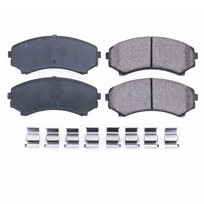 PowerStop 17-867 Front Z17 Evolution Ceramic Brake Pads with Hardware for 2002 Honda Passport