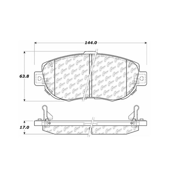 Posi Quiet Front Ceramic Brake Pad for 2001-2005 Lexus IS300, 1993-2005 GS300, 1998-2000 GS400, 2001-2005 GS430 & 2002-2010 SC430