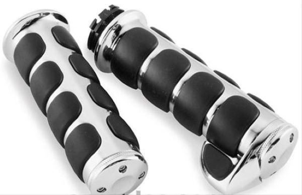 6228 Premium ISO Grips with Throttle Boss Throttle-By-Wire - Chrome