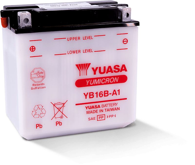 Yuasa YB16B-A1 Yumicron Conventional Battery
