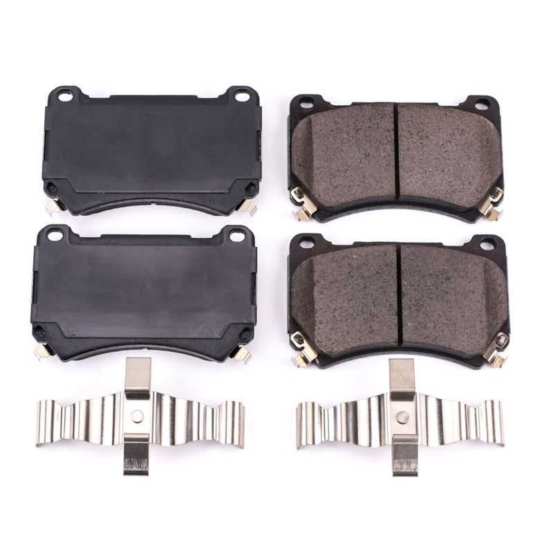 PowerStop 17-1396 Front Z17 Evolution Ceramic Brake Pads with Hardware for 2011 Hyundai Equus