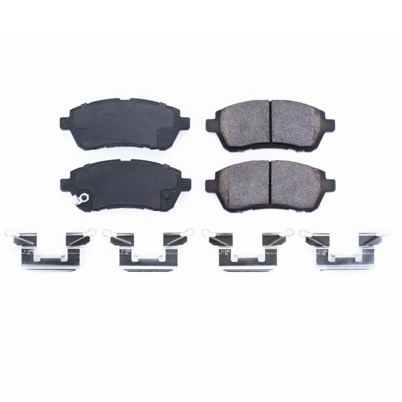 PowerStop 17-1454A Front Z17 Evolution Ceramic Brake Pads with Hardware for 2011-2014 Mazda 2