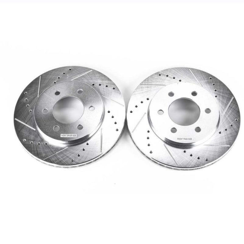 PowerStop AR8590XPR Front Evolution Drilled & Slotted Rotors for 2002-2006 Ford Expedition, Pack of 2