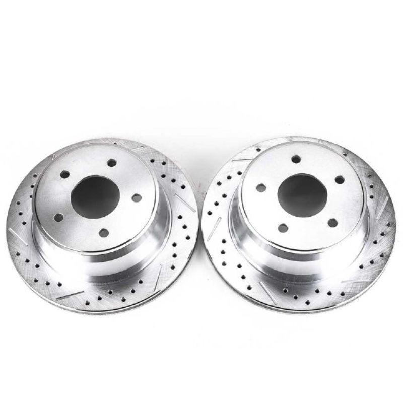 PowerStop AR8636XPR Rear Evolution Drilled & Slotted Rotors for 1997-2005 Chevrolet Blazer, Pack of 2