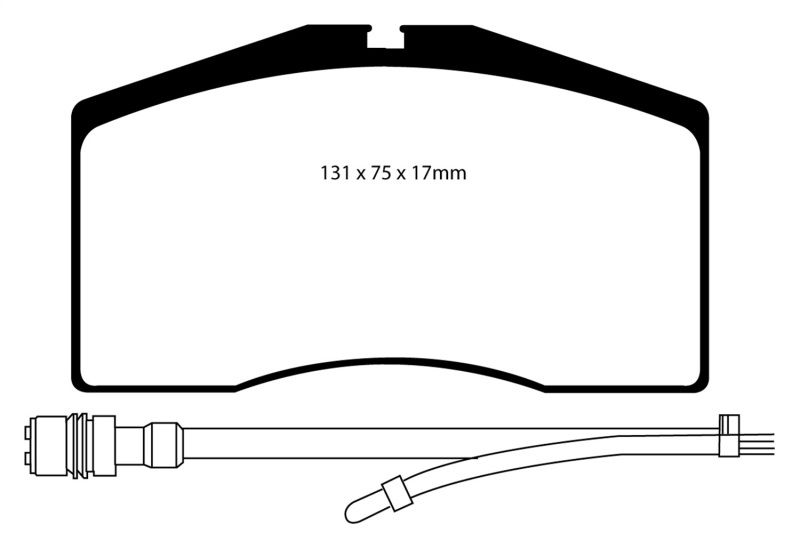 DP4997R Front Yellowstuff Brake Pad Set for 1993-1994 Porsche 911 Turbo 3.6