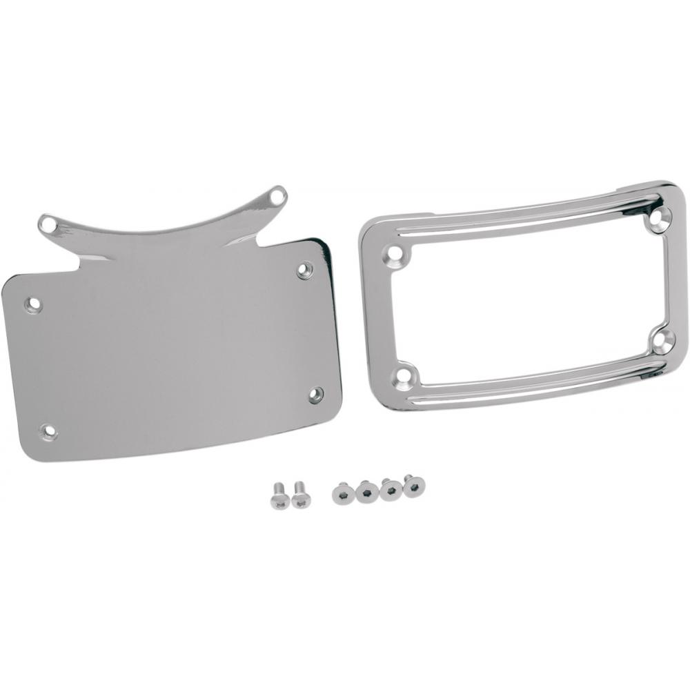 3162 Curved License Plate Frame - Chrome