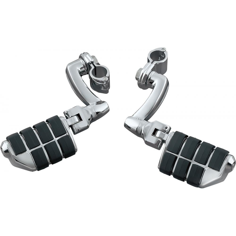 Dually ISO Pegs with 1 in. Clamp - Chrome - Pack of 2