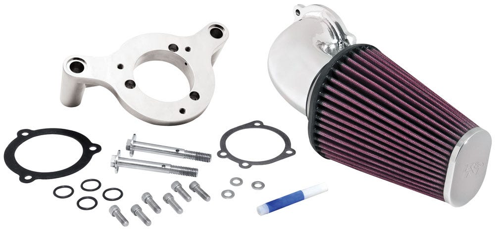 K&N Engineering 57-1125P 01-14 Harley Davidson Softail & Dyna FL Performance Intake Kit -  YEAST GARD ADVANCED