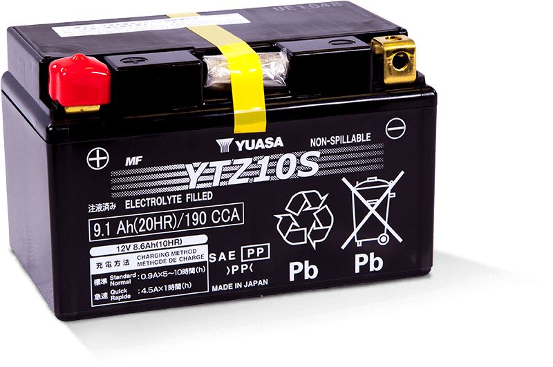 Yuasa YTZ10S Factory Activated AGM High Performance Battery