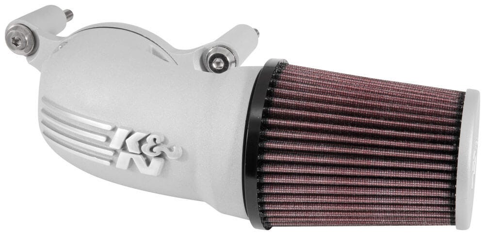 K&N Engineering 57-1137S 01-17 Harley Davidson Softail & Dyna FI Performance Air Intake System - Silver -  YEAST GARD ADVANCED