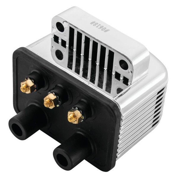 216148 Big Twin & XL Custom Application 3 ohm Ignition Coil - Chrome - Single Fire Dual Output