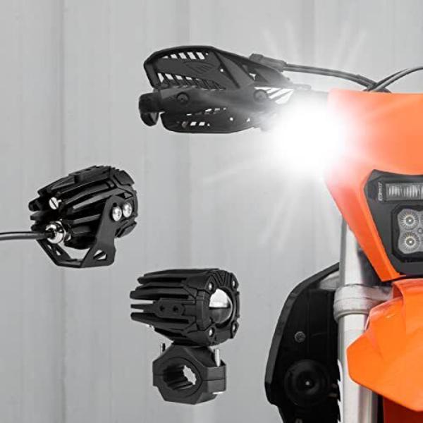 XK034021 2 in. Dual Mode LED Driving Light Kit for Motorcycles, UTVs & ATVs, Black